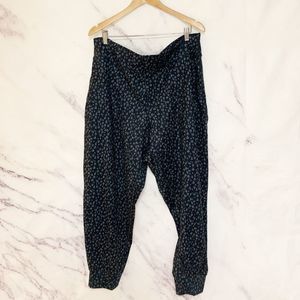 Bebe Black Leopard Print Jogger 3X